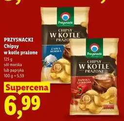 Lidl Chipsy PRZYSNACKI w kotle prażone papryka oferta