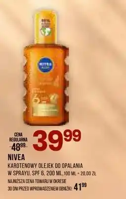Drogerie Natura Karotenowy olejek do opalania w sprayu SPF 6 Nivea oferta