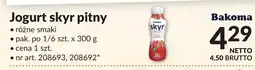 Makro Jogurt skyr pitny Bakoma oferta