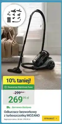 ERLI Odkurzacz bezworkowy z turboszczotką MOZANO oferta