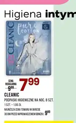 Drogerie Natura Podpaski higieniczne na noc Cleanic oferta