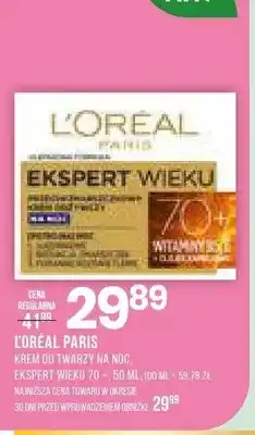 Drogerie Natura Krem do twarzy na noc Ekspert Wieku 70+ L'Oréal Paris oferta