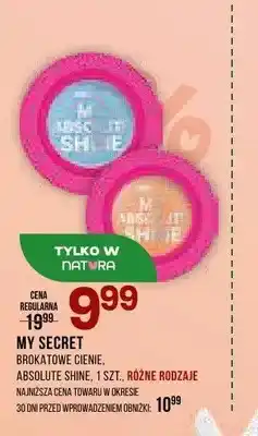Drogerie Natura Brokatowe cienie Absolute Shine MY SECRET oferta