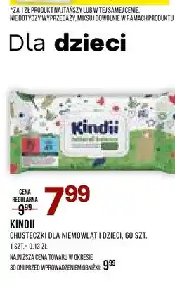 Drogerie Natura Chusteczki dla niemowląt i dzieci Kindii oferta