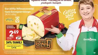 Delikatesy Centrum Ser żółty Włoszczowski typu Szwajcarskiego Włoszczowa oferta
