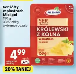 Delikatesy Centrum Ser żółty w plastrach Królewski z Kolna Mlekpol oferta