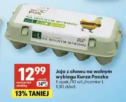 Delikatesy Centrum Jaja z chowu na wolnym wybiegu Kurza Paczka rozmiar L oferta