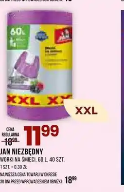 Drogerie Natura Worki na śmieci 60l Jan Niezbędny oferta