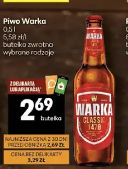 Delikatesy Centrum Piwo Warka Classic oferta