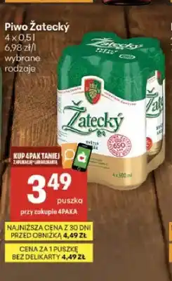 Delikatesy Centrum Piwo Žatecký Světlý Ležák 4-pak oferta
