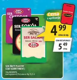 Arhelan Ser żółty plastry Cheddar Mlekovita oferta