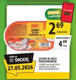 Arhelan Szprot w sosie pomidorowym B&K oferta