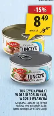 Arhelan Tuńczyk kawałki w oleju roślinnym Graal oferta
