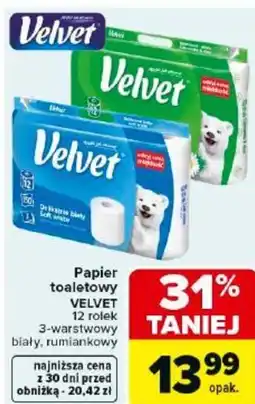 Carrefour Market Velvet Papier toaletowy oferta