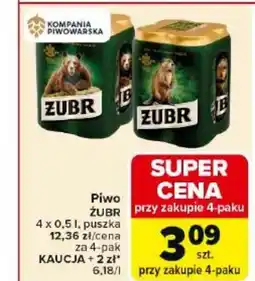 Carrefour Market Żubr Piwo oferta