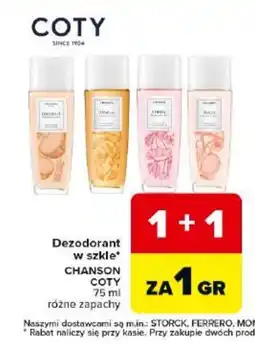 Carrefour Market Coty chanson Dezodorant w szkle oferta
