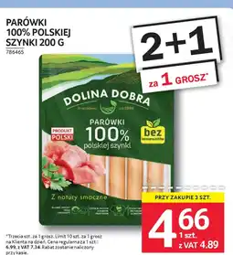 Selgros Dolina dobra Parówki 100% polskiej szynki oferta