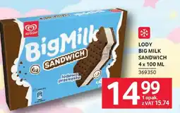 Selgros Algida BigMilk sandwich oferta