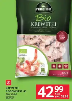 Selgros PrimeFrost Bio krewetki blanszowane obrane Z ogonkiem oferta