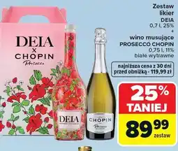 Carrefour Deia x chopin Zestaw likier i wino musujące Prosecco oferta