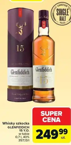 Carrefour Glenfiddich Whisky szkocka 15 y.o. oferta