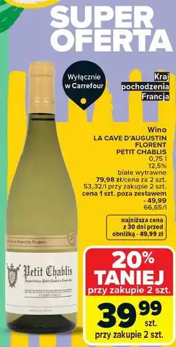 Carrefour La cave daugustin florent Wino Petit Chablis oferta