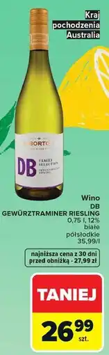 Carrefour De Bortoli Wino db Gewürztraminer Riesling oferta