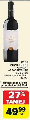Carrefour Varvaglione Wino Paralupi Appassimento oferta