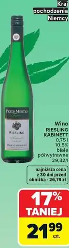Carrefour Peter Mertes Wino Riesling Kabinett oferta