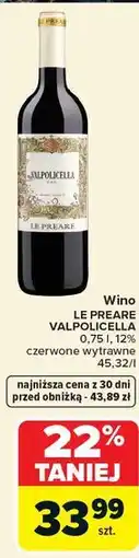 Carrefour Le Preare Valpolicella Wino oferta