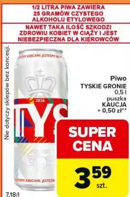 Carrefour Express Piwo TYSKIE GRONIE oferta