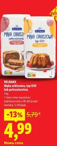 Lidl Mąka orkiszowa, typ 630 lub pełnoziarnista oferta