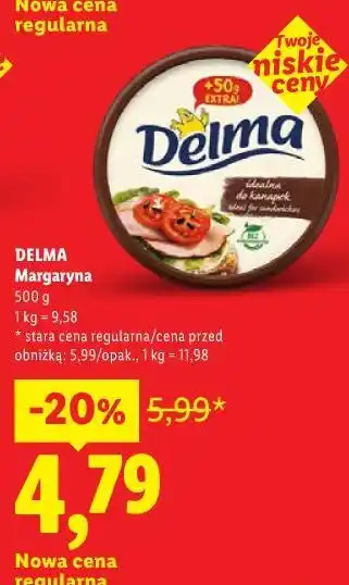 Lidl Margaryna DELMA oferta