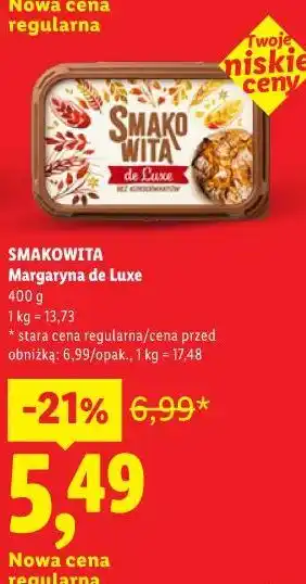 Lidl Margaryna de Luxe SMAKOWITA oferta