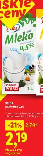 Lidl Mleko UHT 0,5% Pilos oferta