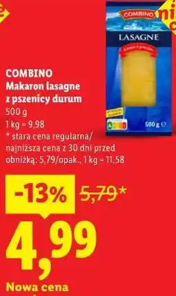 Lidl Makaron lasagne z pszenicy durum oferta