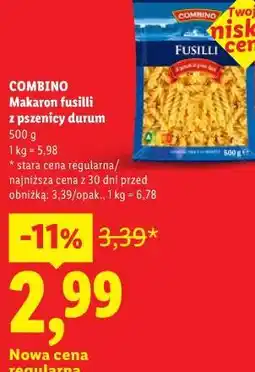 Lidl Makaron fusilli z pszenicy durum oferta