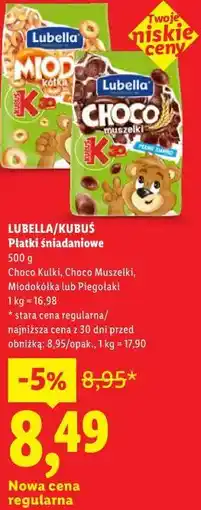 Lidl Płatki śniadaniowe Lubella/Kubuś oferta