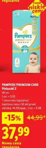 Lidl Pieluszki 2 PAMPERS PREMIUM CARE oferta
