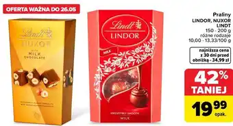 Carrefour Praliny LINDOR, NUXOR LINDT oferta