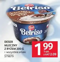 Selgros Deser mleczny z ryżem Belriso oferta