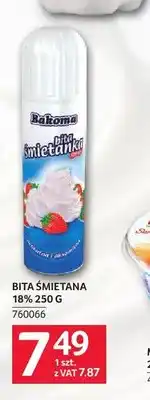 Selgros Bita śmietana 18% Bakoma oferta