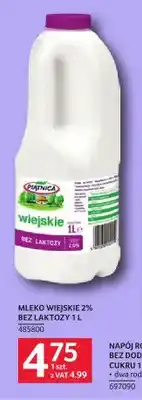 Selgros Mleko wiejskie 2% bez laktozy Piątnica oferta