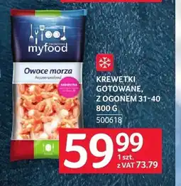 Selgros Krewetki gotowane z ogonem 31-40 myfood oferta