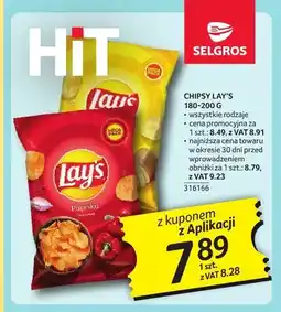 Selgros Chipsy Lay's oferta
