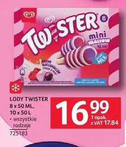 Selgros Lody TWISTER mini mallow 8-pak oferta