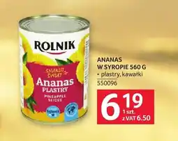 Selgros Ananas w syropie Rolnik plastry oferta