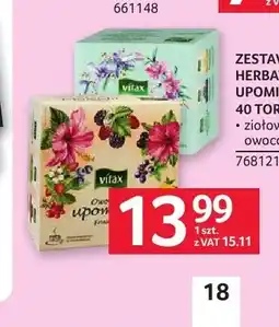 Selgros Zestaw herbat Vitax Upominek ziołowy oferta