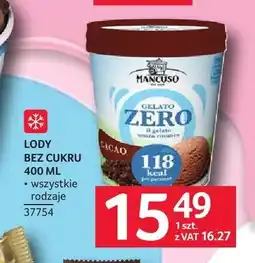 Selgros Lody MANCUSO ZERO bez cukru oferta