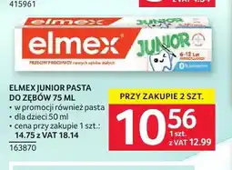 Selgros Pasta do zębów ELMEX JUNIOR oferta